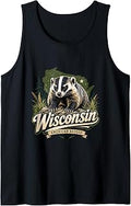 Wisconsin American Badger Wildlife Tank Top Unisex T-shirt, Sweatshirt, Hoodie, Long Sleeve Tee - T-Shirt, Sweatshirt, Hoodie