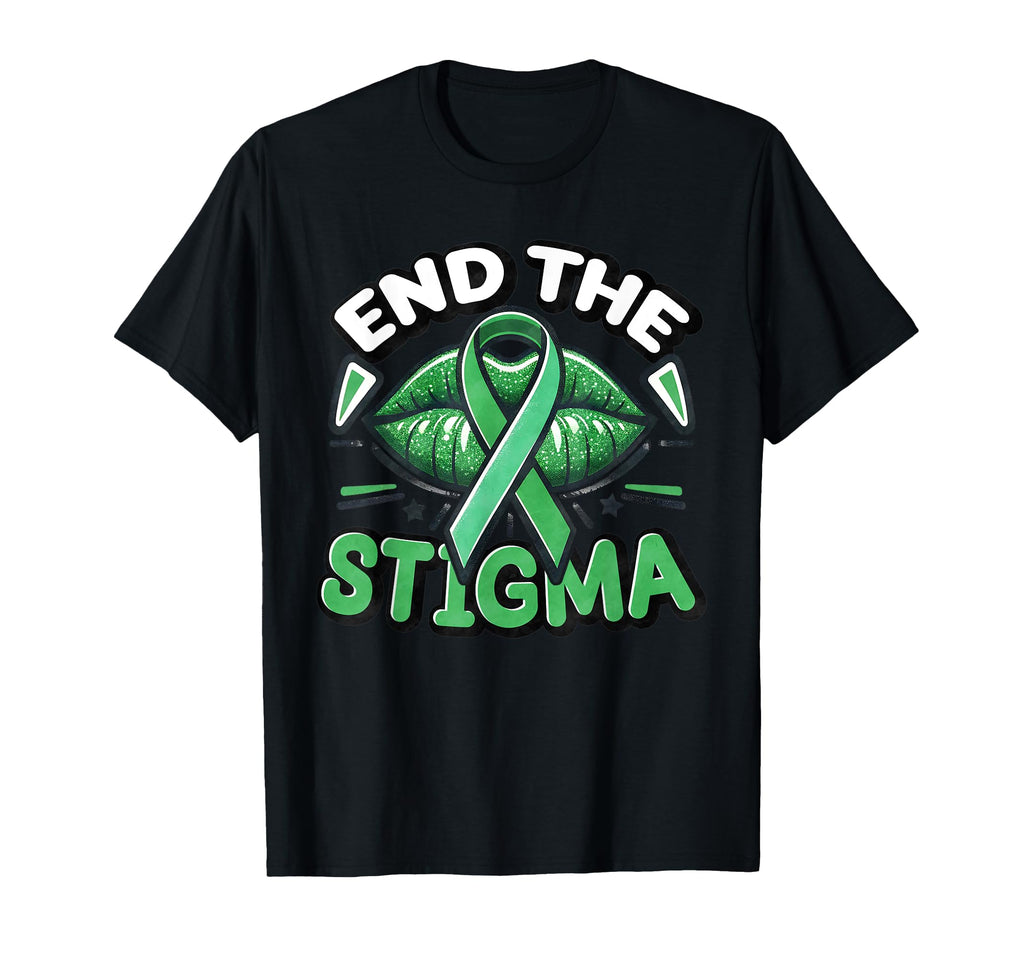 Mental Health Awareness Month End Stigma T-Shirt - Custom Art Print Unisex - T-Shirt, Sweatshirt, Hoodie
