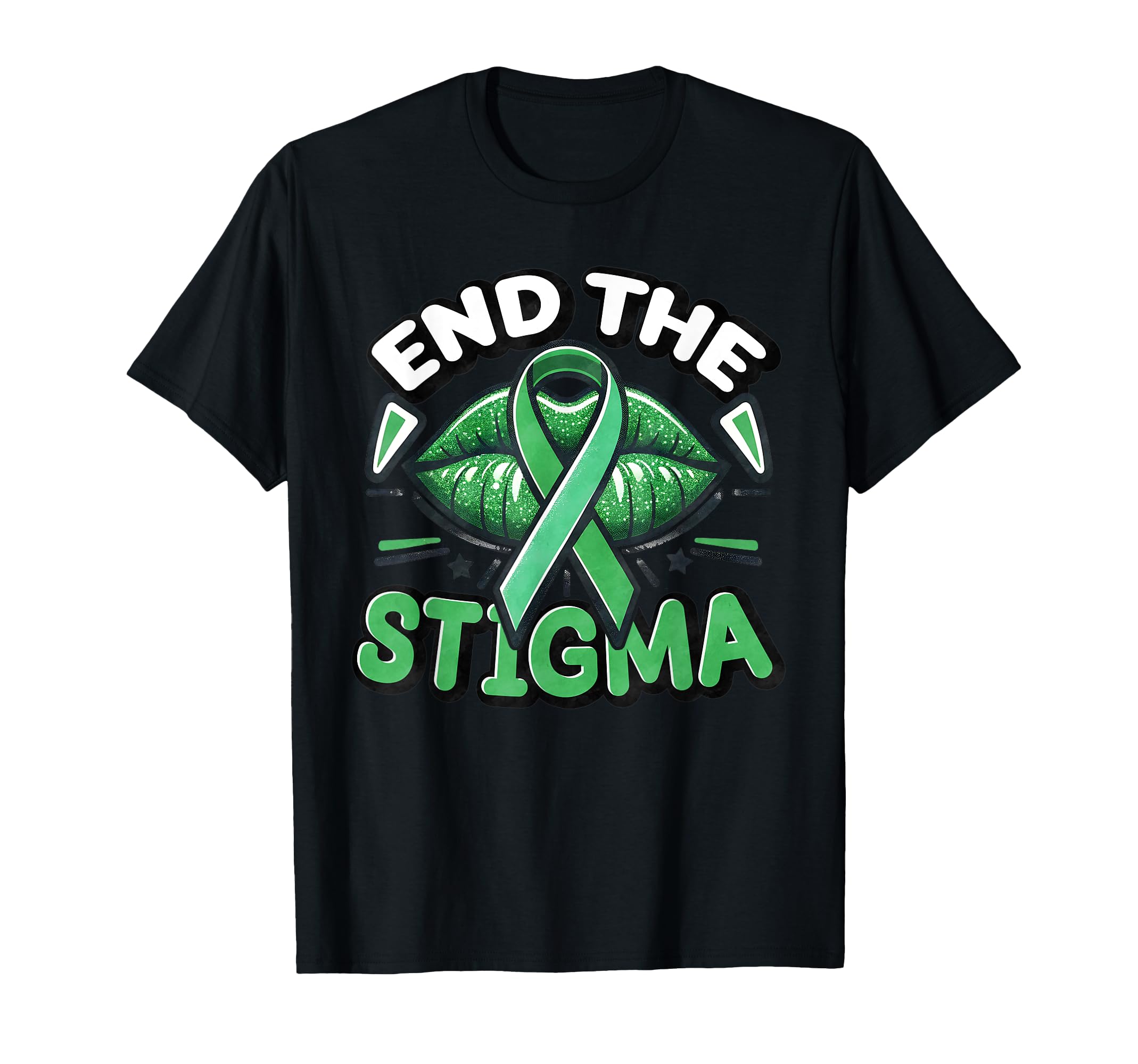 Mental Health Awareness Month End Stigma T-Shirt - Custom Art Print Unisex - T-Shirt, Sweatshirt, Hoodie
