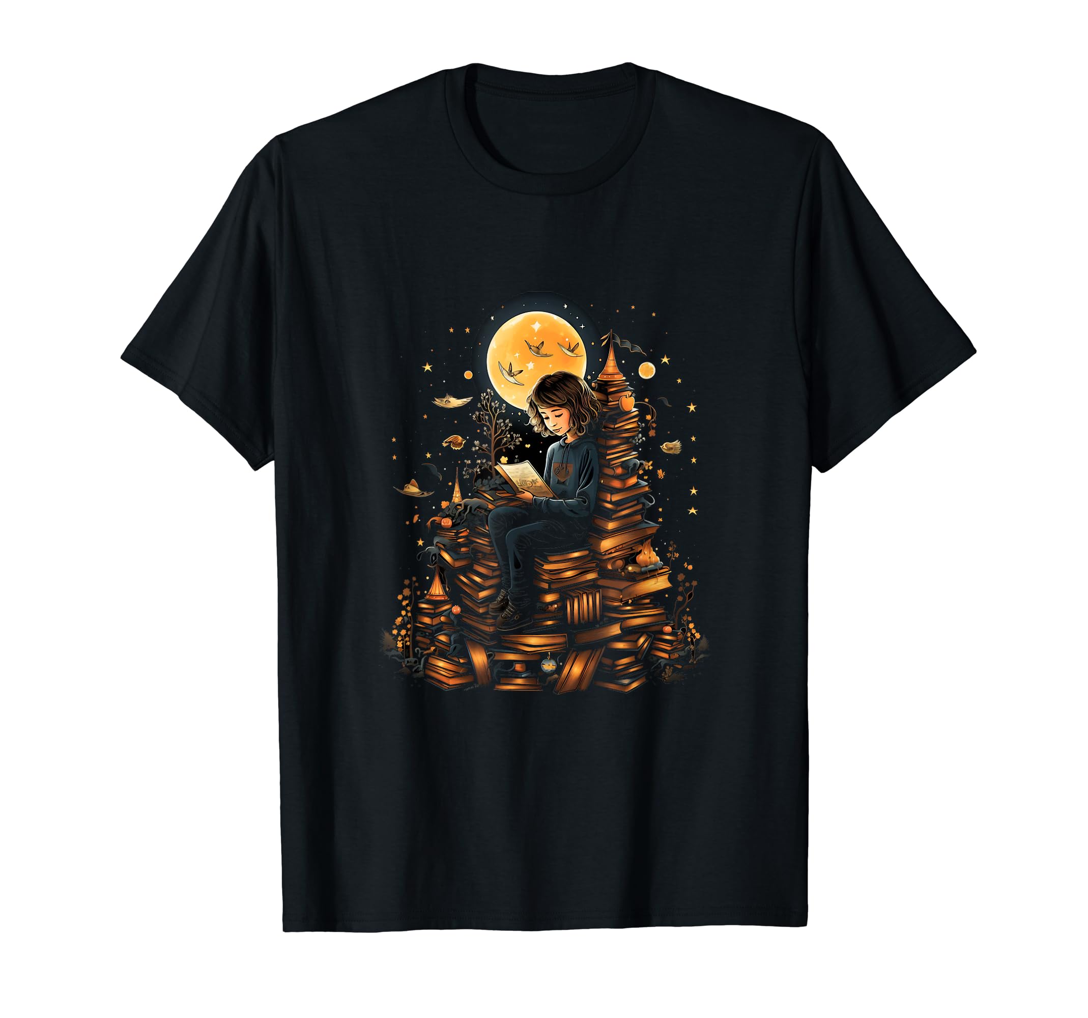 Back To School Books Teacher Student T-Shirt - Custom Art Print Men Women - T-Shirt, Sweatshirt, Hoodie