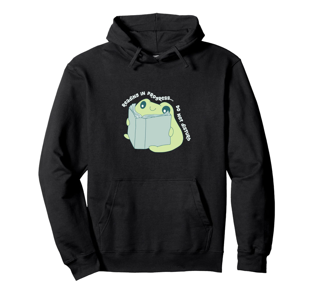 Frog Bookworm Reading Progress Fantasy Hoodie - Custom Art Print Men Women - T-Shirt, Sweatshirt, Hoodie