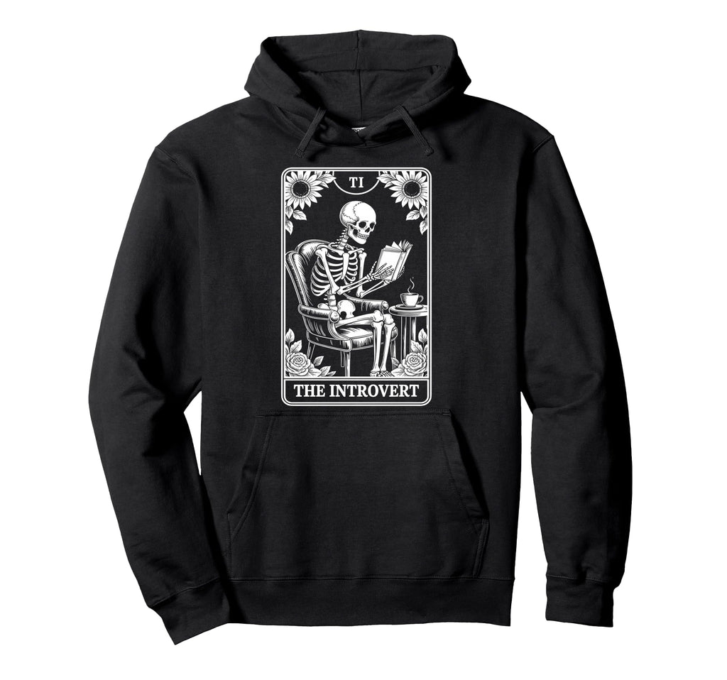Introvert Tarot Indoorsy Antisocial Hoodie - Custom Art Print for Adults - T-Shirt, Sweatshirt, Hoodie