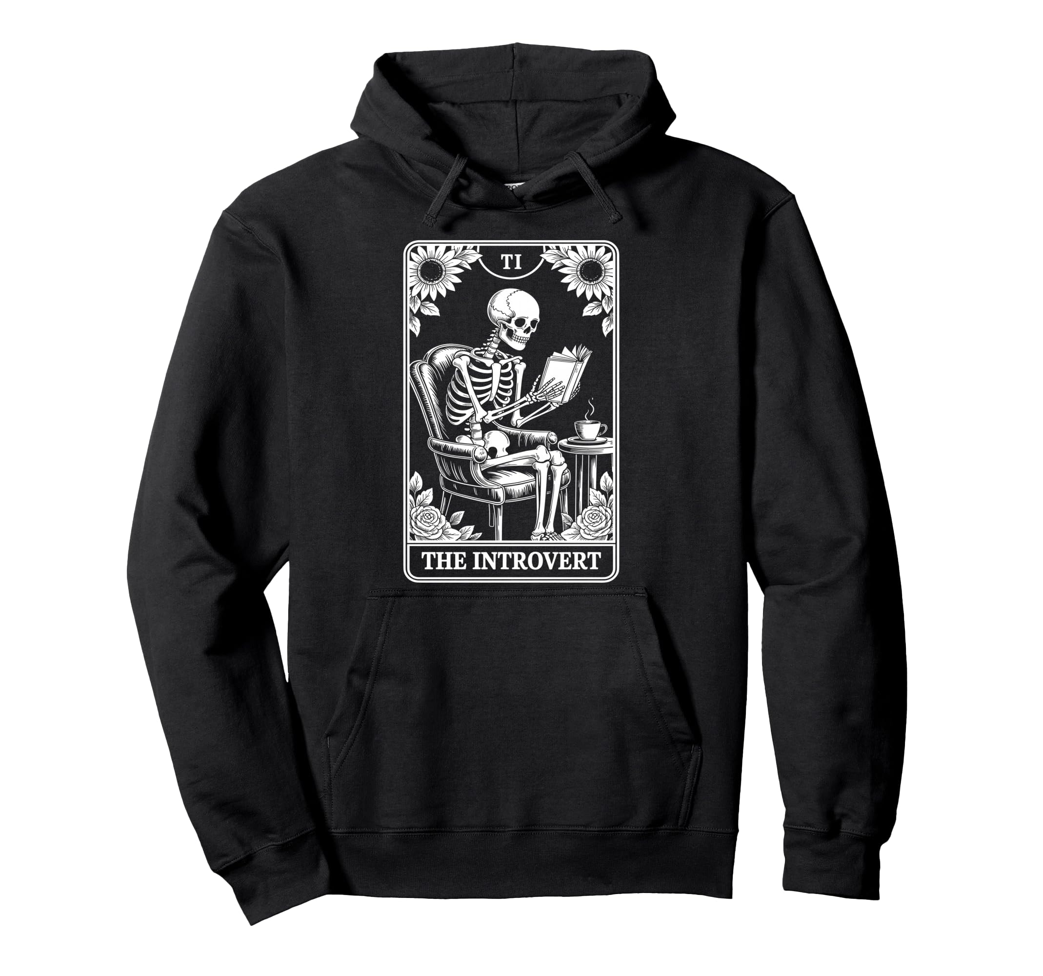 Introvert Tarot Indoorsy Antisocial Hoodie - Custom Art Print for Adults - T-Shirt, Sweatshirt, Hoodie