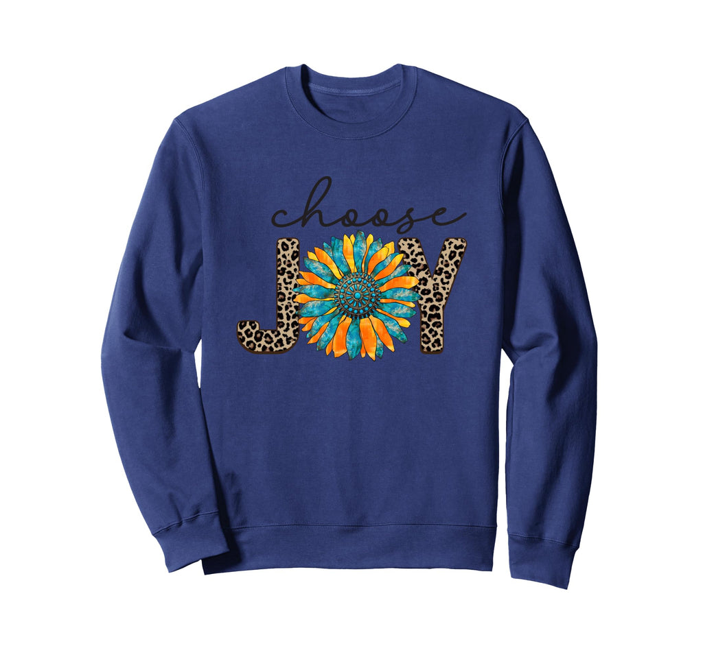 Choose Joy Floral Leopard Sweatshirt - Aesthetic Graphic Men Women - T-Shirt, Sweatshirt, Hoodie