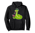 Snake Nerd Book Glasses Hoodie - Fun Novelty Design Men Women - T-Shirt, Sweatshirt, Hoodie
