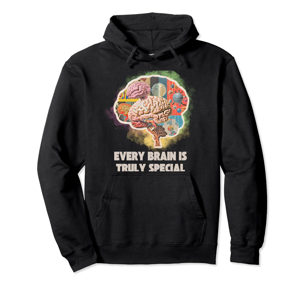 Neurodiversity Adhd Autism Awareness Brain Hoodie - Streetwear Style Unisex - T-Shirt, Sweatshirt, Hoodie