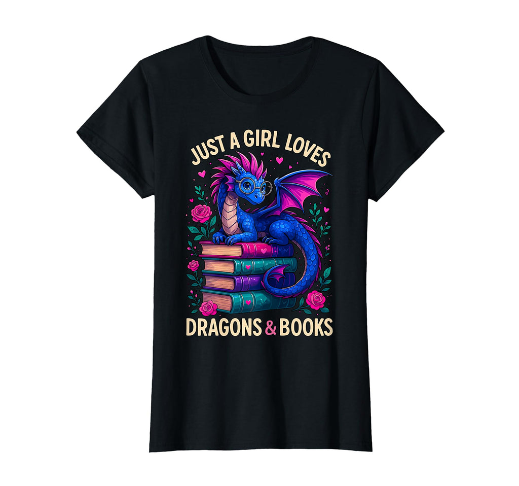 Just Who Loves Dragons And Books T-Shirt - Streetwear Style Men Women - T-Shirt, Sweatshirt, Hoodie