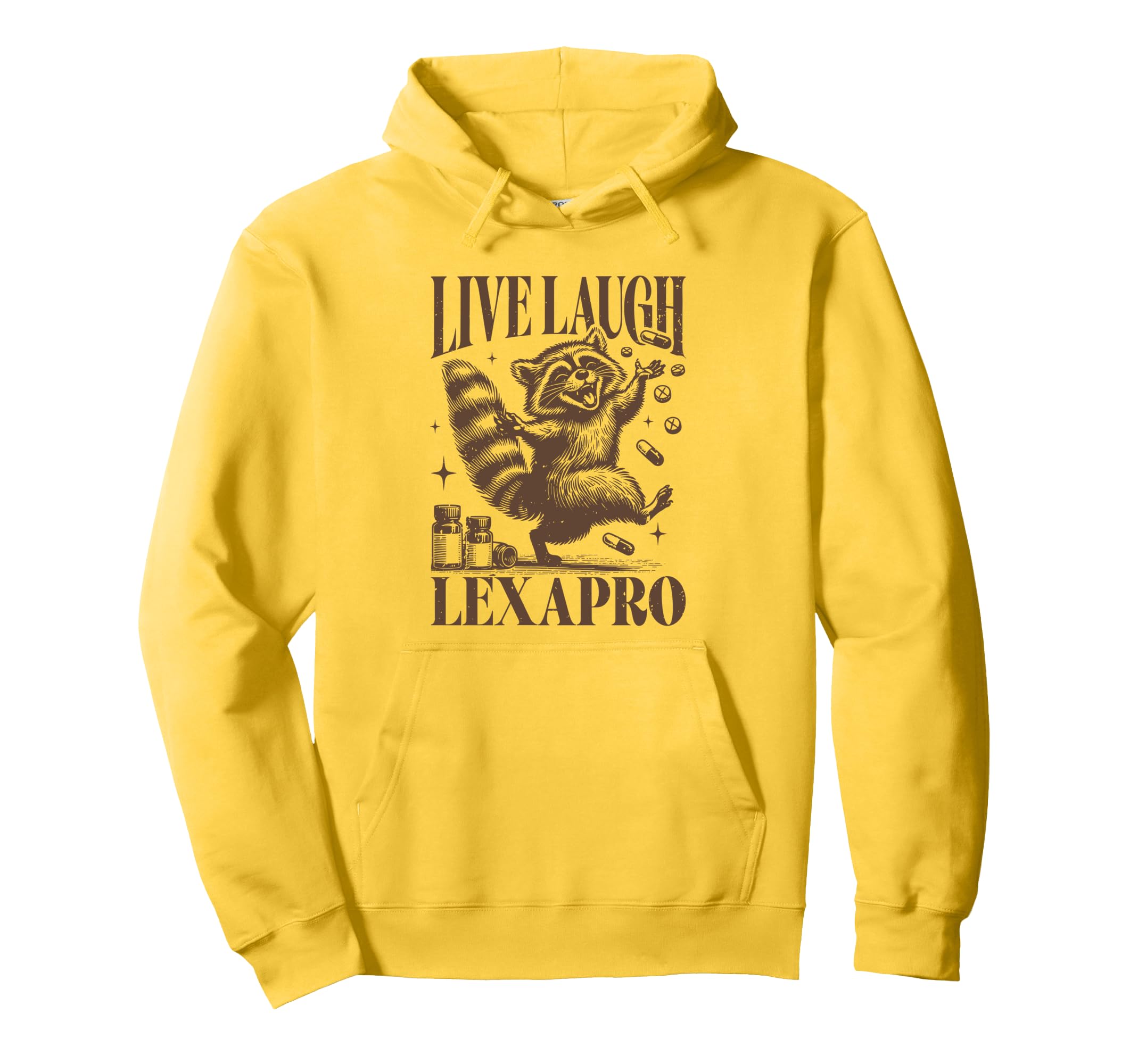 Live Laugh Lexapro Groovy Mental Health Hoodie - Minimalist Print Unisex - T-Shirt, Sweatshirt, Hoodie