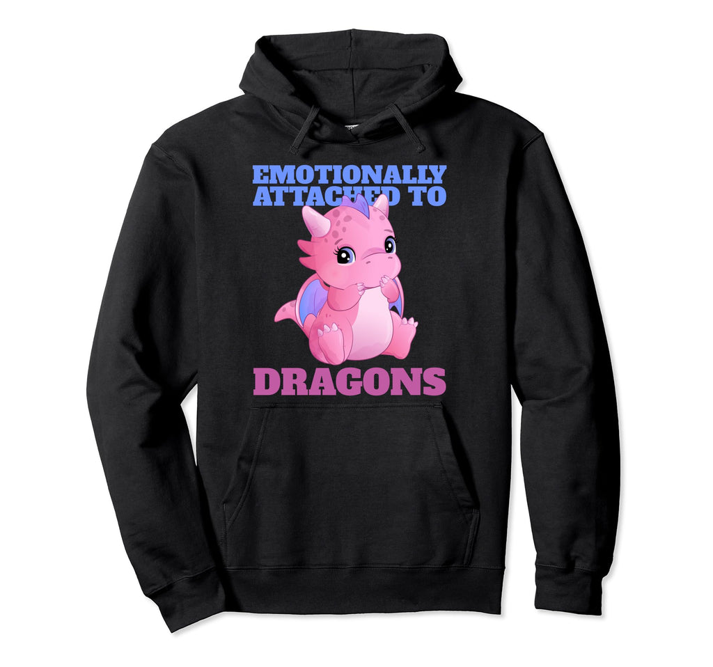 Emotionally Attached To Dragons Books And Hoodie - Streetwear Style Unisex - T-Shirt, Sweatshirt, Hoodie