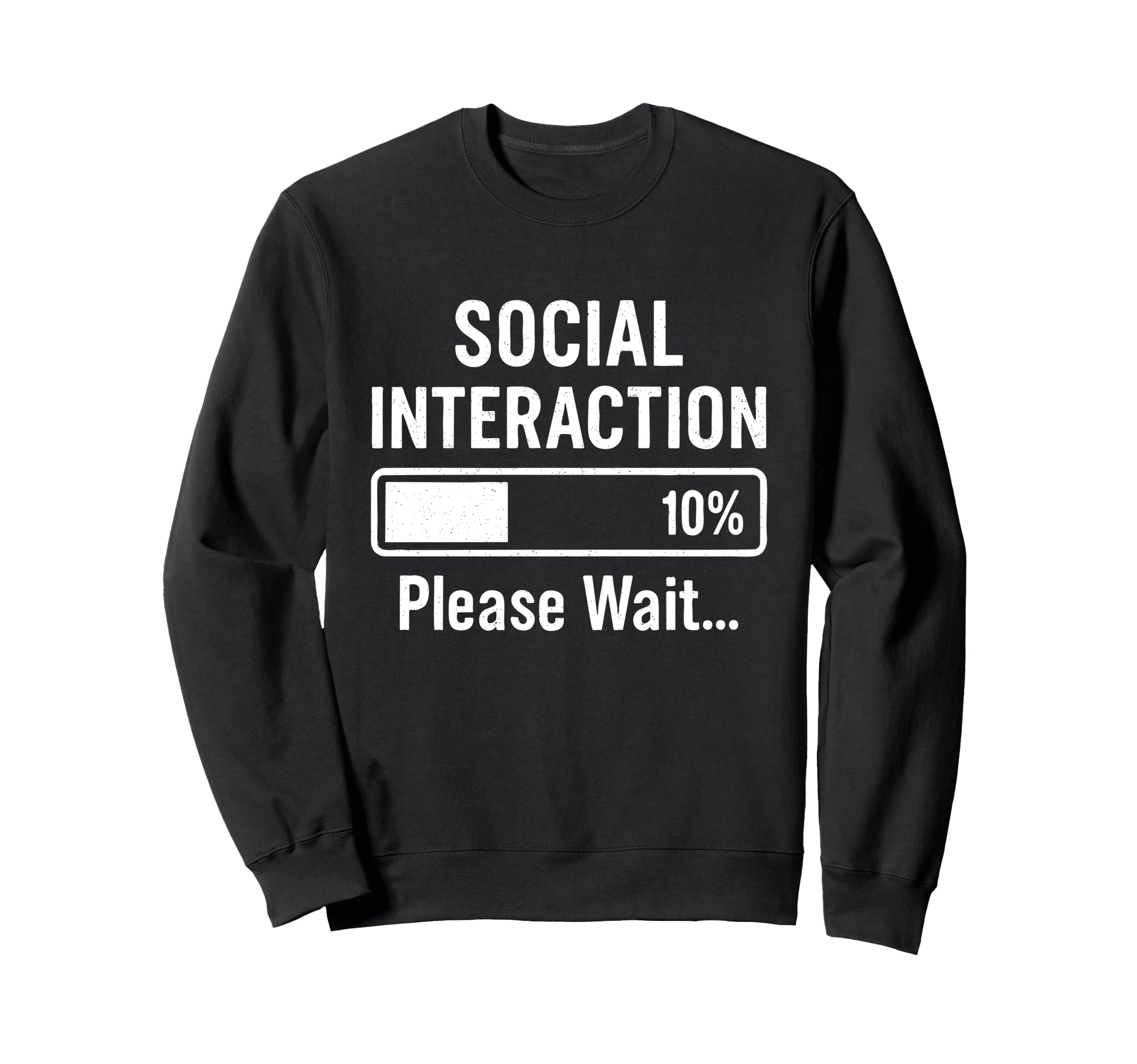 Social Battery Low Funny Sweatshirt - Minimalist Print for Adults - T-Shirt, Sweatshirt, Hoodie