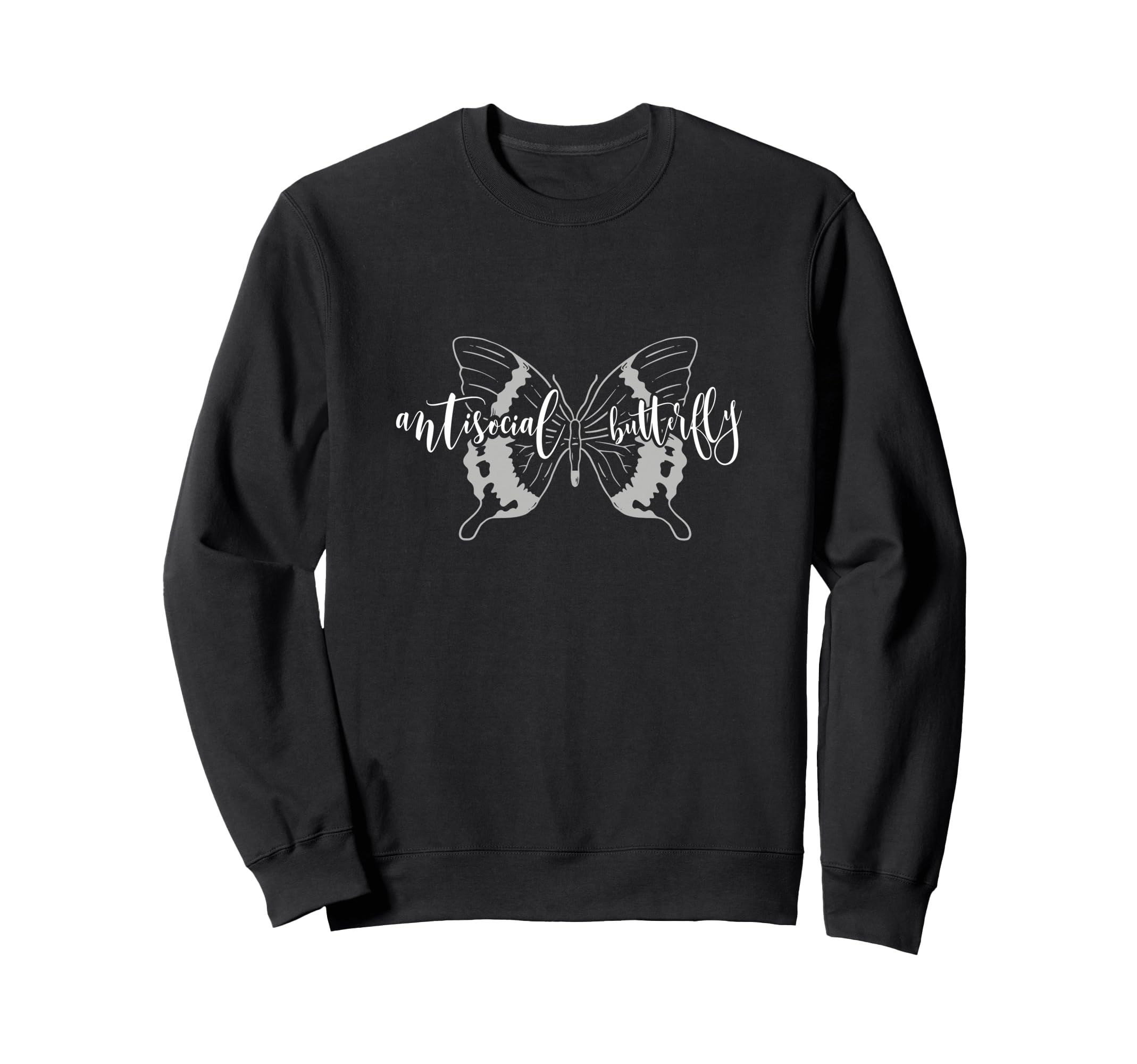 Anti Social Butterfly Funny Sweatshirt - Custom Art Print for Adults - T-Shirt, Sweatshirt, Hoodie