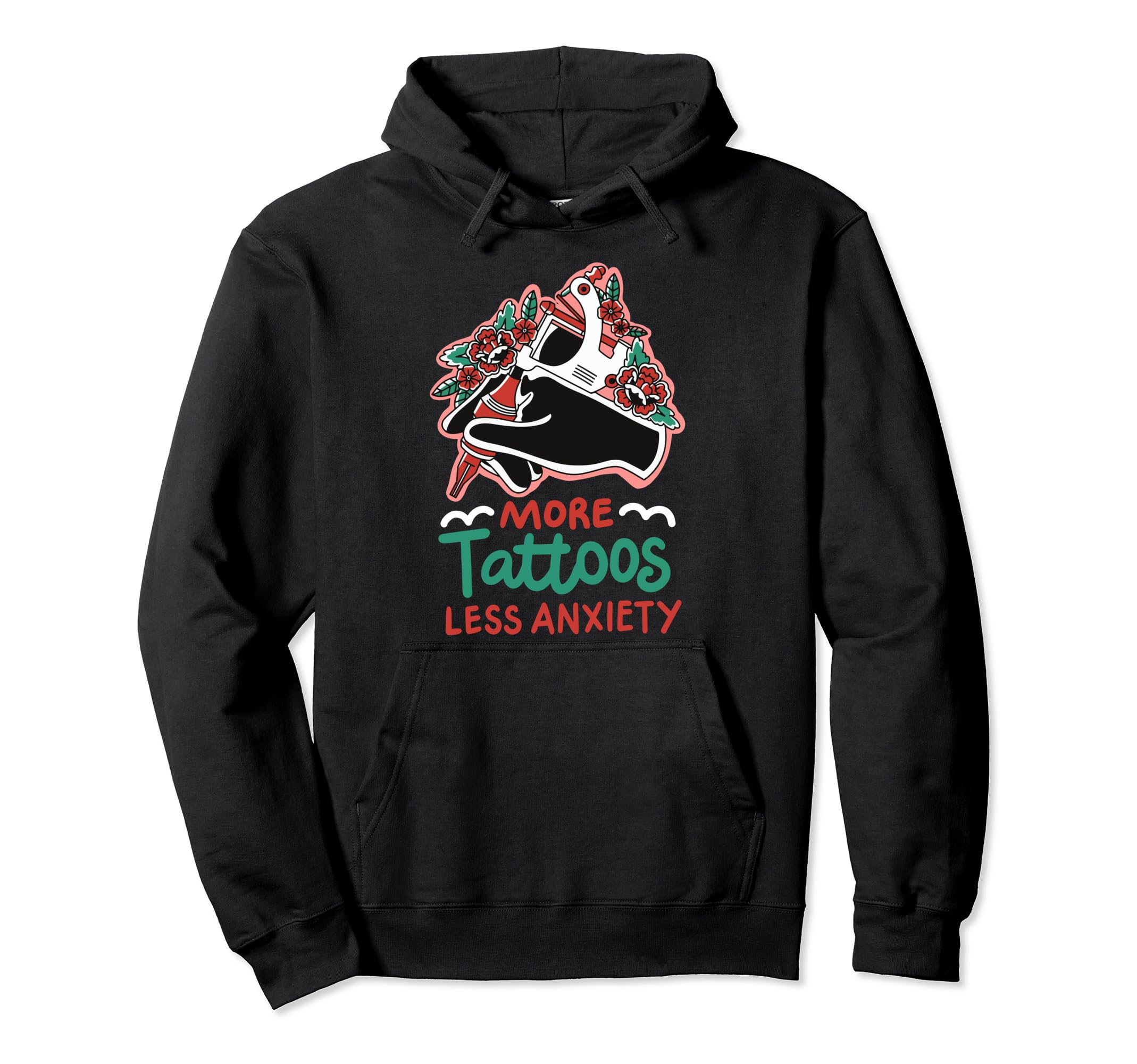Anxiety Tattoo Inked Mental Health Hoodie - Novelty Apparel for Adults - T-Shirt, Sweatshirt, Hoodie