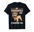 Funny Therapy Service Dog Bulldog T-Shirt - Minimalist Print Unisex - T-Shirt, Sweatshirt, Hoodie