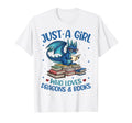Just Who Loves Dragons And Books T-Shirt - Casual Everyday Wear Men Women - T-Shirt, Sweatshirt, Hoodie