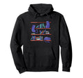Cat Books Reading Lover Bookworm Hoodie - Aesthetic Graphic Unisex - T-Shirt, Sweatshirt, Hoodie