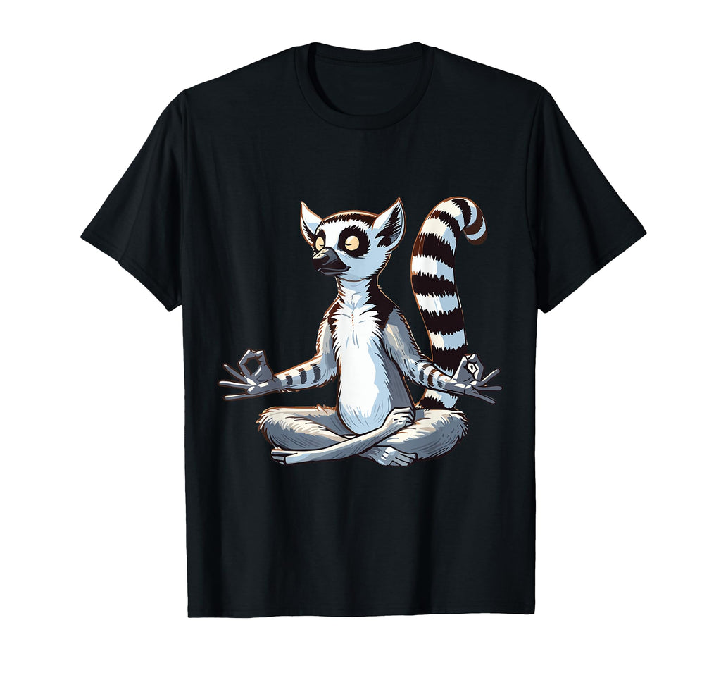 Meditation Lemur Yoga Pose Relaxing T-Shirt - Fun Novelty Design Men Women - T-Shirt, Sweatshirt, Hoodie