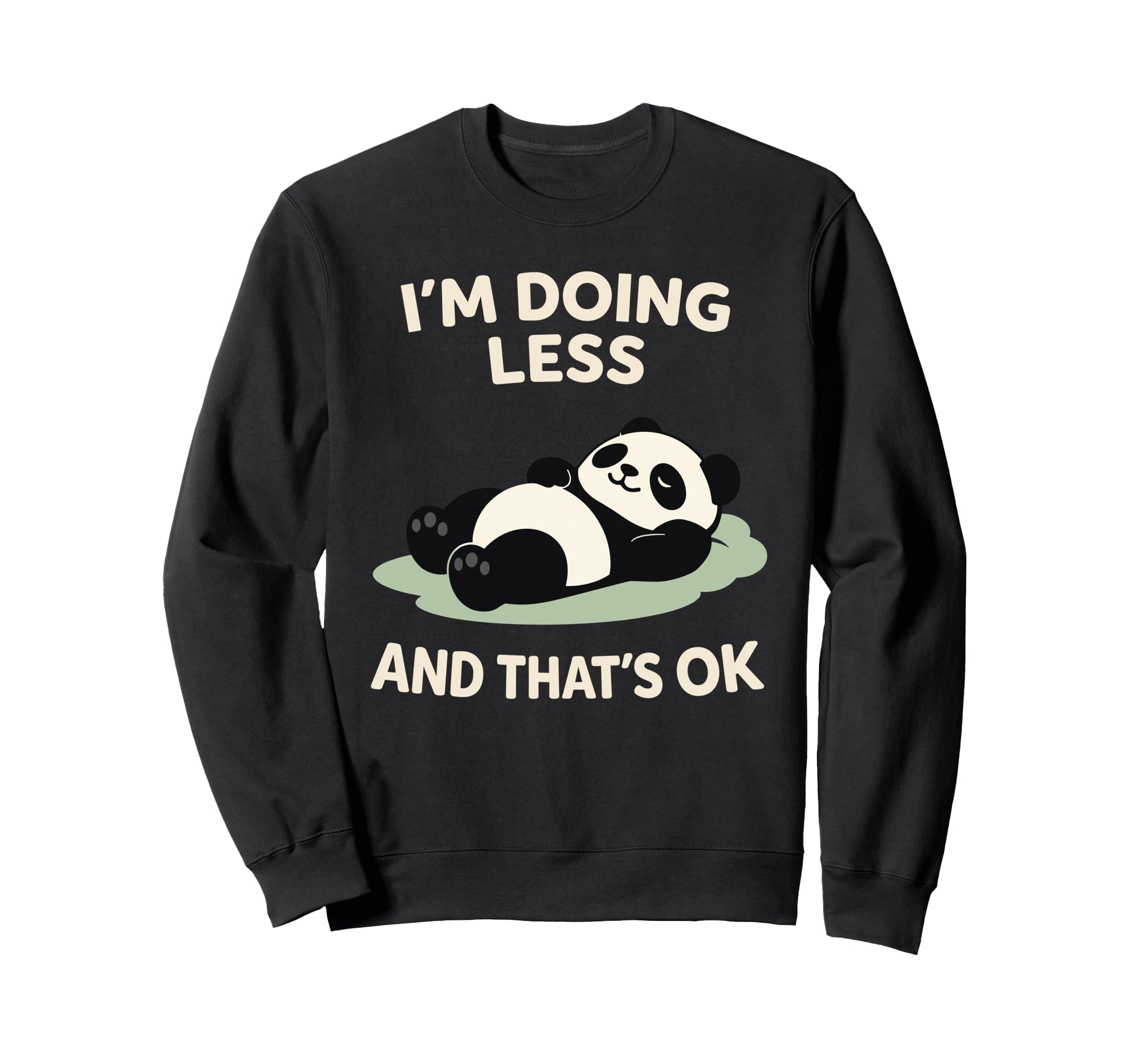 Sleepy Panda Burnout Recovery Sweatshirt - Minimalist Print for Adults - T-Shirt, Sweatshirt, Hoodie