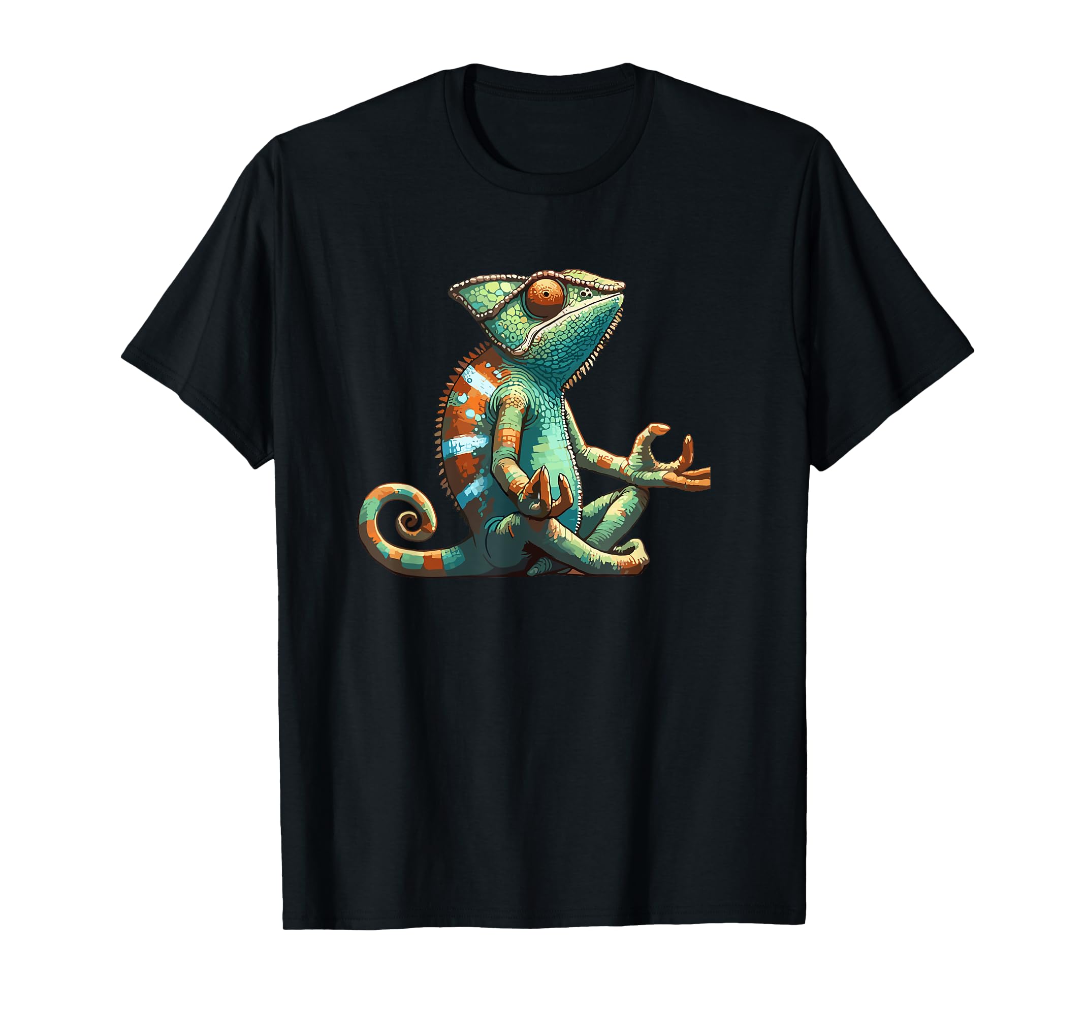 Meditation Chameleon Yoga Pose T-Shirt - Minimalist Print Men Women - T-Shirt, Sweatshirt, Hoodie