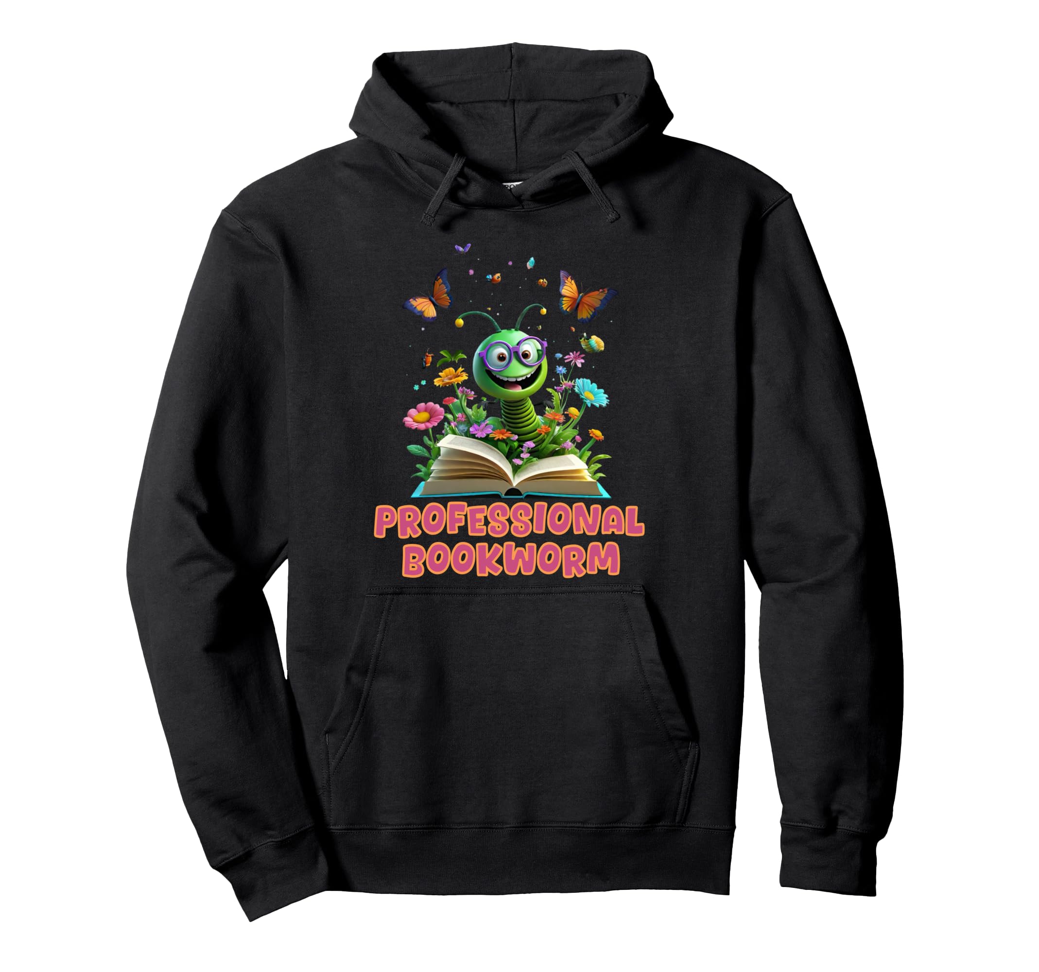 Book Worm Book Stack Reading Addict Hoodie - Minimalist Print Unisex - T-Shirt, Sweatshirt, Hoodie
