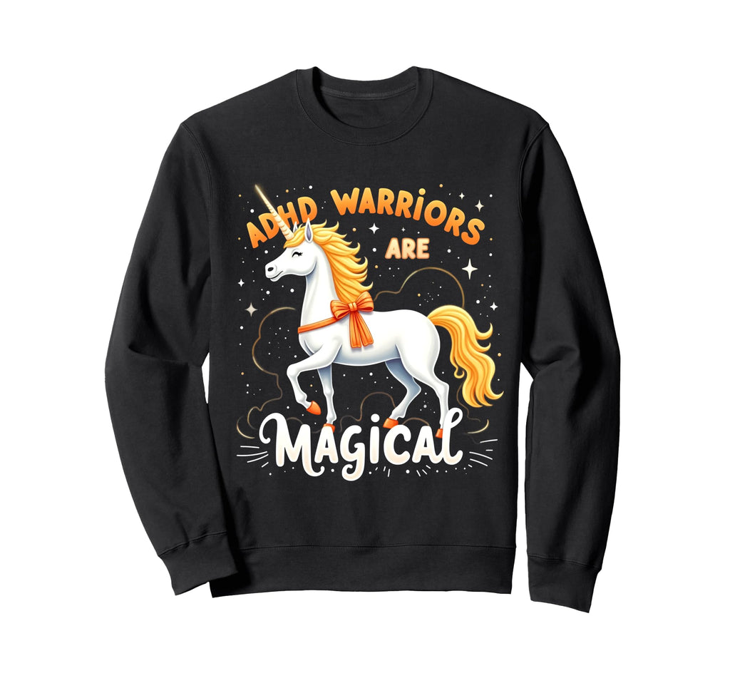 Adhd Warrior Neurodivergent Pride Sweatshirt - Unique Graphic for Adults - T-Shirt, Sweatshirt, Hoodie
