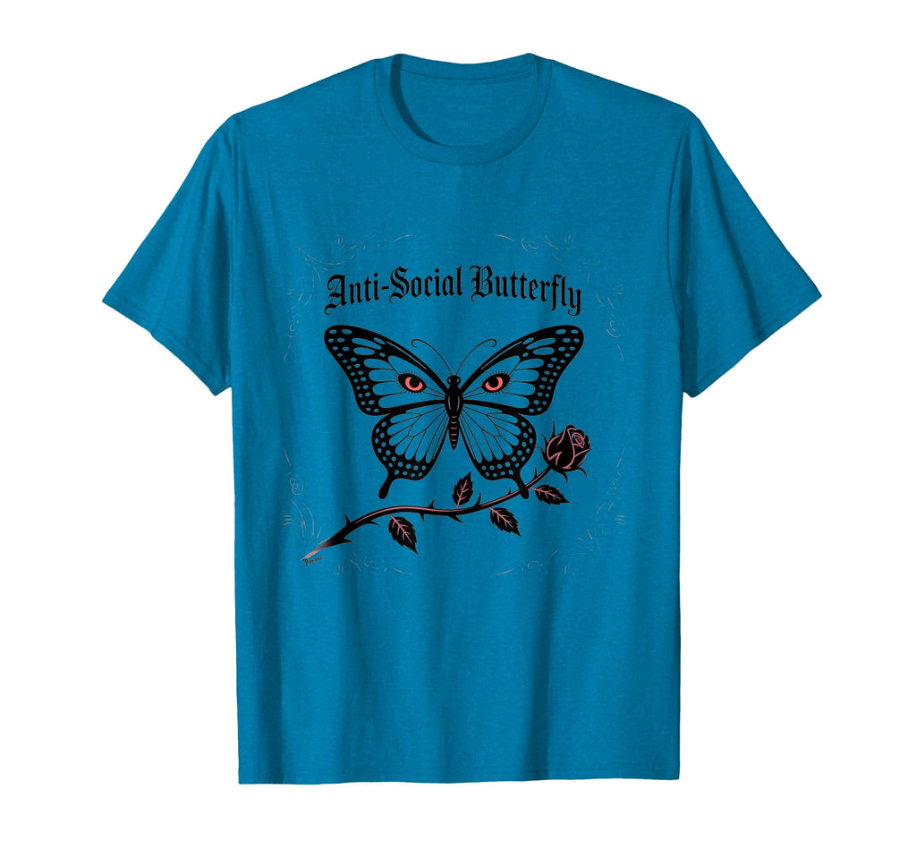 Gothic Aesthetic Antisocial Butterfly T-Shirt - Novelty Apparel Men Women - T-Shirt, Sweatshirt, Hoodie