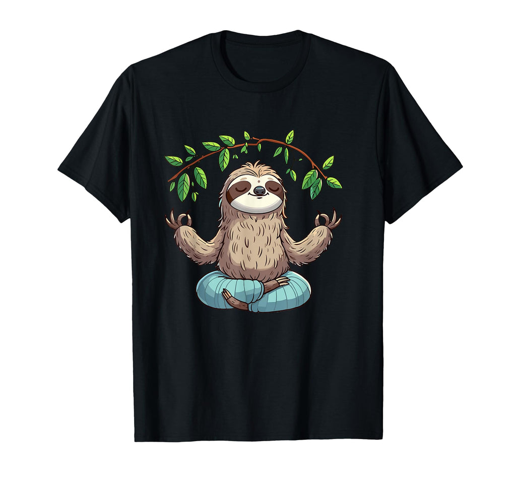 Meditation Sloth Yoga Pose Relaxing T-Shirt - Graphic Print for Adults - T-Shirt, Sweatshirt, Hoodie