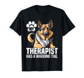 Funny Therapy Service Dog German Shepherd T-Shirt - Minimalist Print Unisex - T-Shirt, Sweatshirt, Hoodie