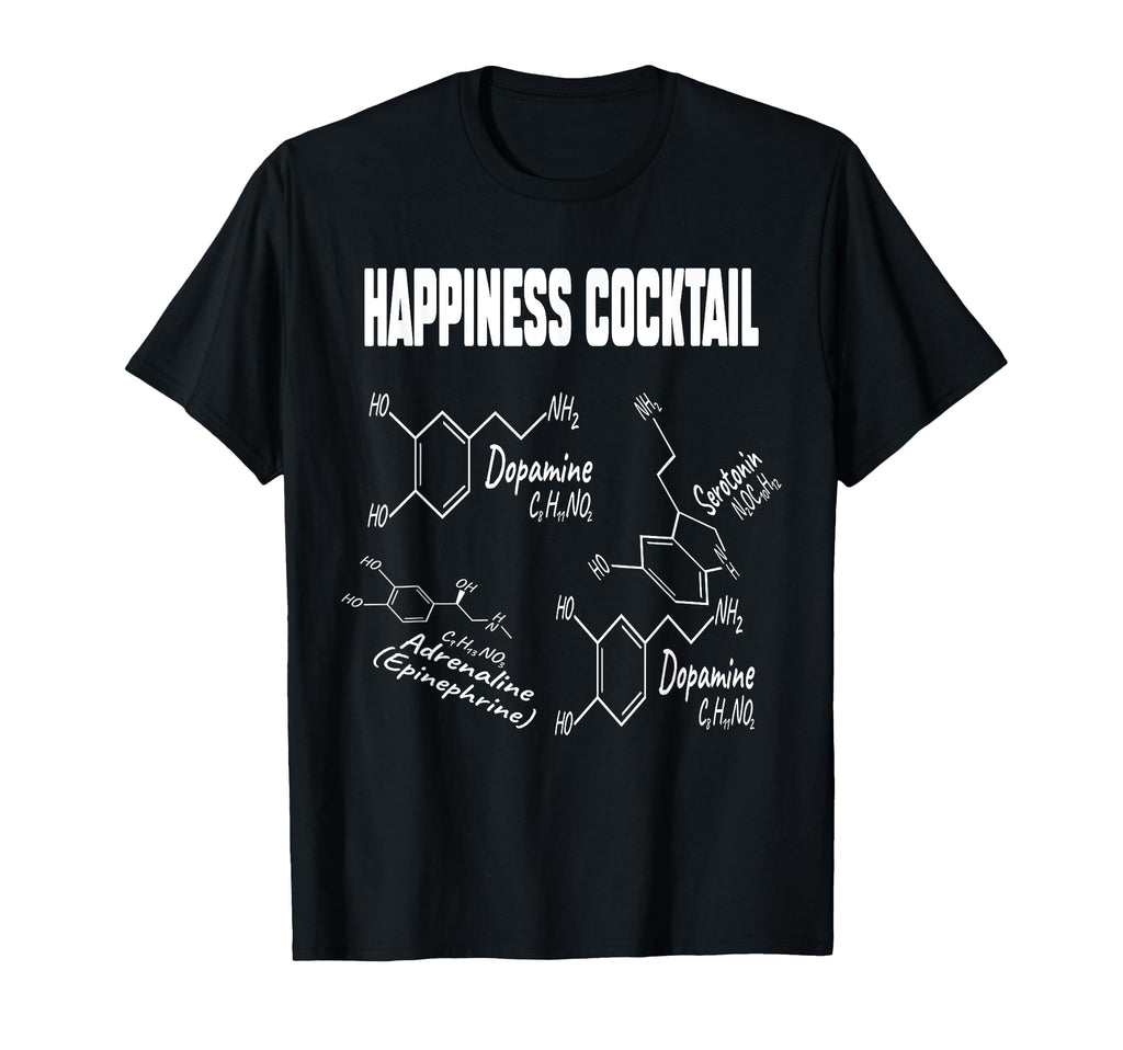 Happiness Serotonin Molecule Funny T-Shirt - Unique Graphic for Adults - T-Shirt, Sweatshirt, Hoodie