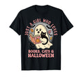 Just Who Loves Books Cats Halloween T-Shirt - Fun Novelty Design Men Women - T-Shirt, Sweatshirt, Hoodie