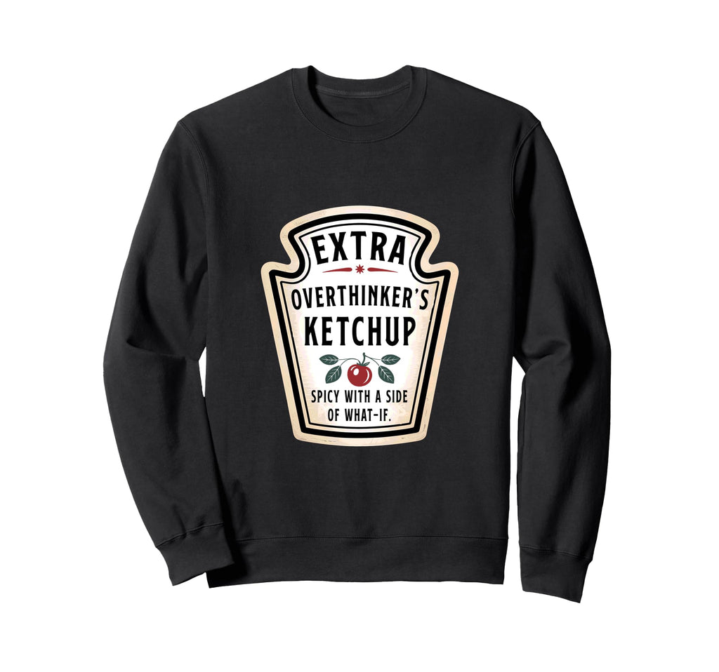 Overthinkers Procrastinator Adhd Ketchup Sweatshirt - Unique Graphic Unisex - T-Shirt, Sweatshirt, Hoodie