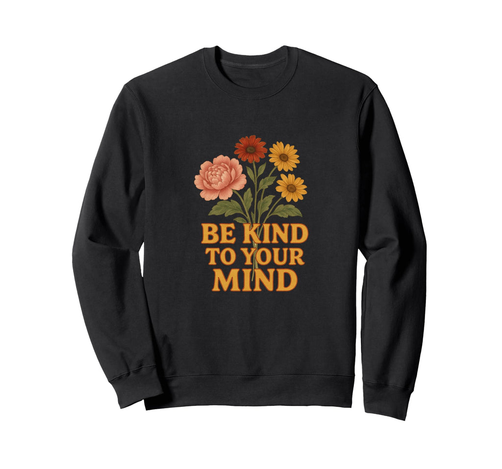 Be Kind To Your Mind Positive Mental Sweatshirt - Streetwear Style Unisex - T-Shirt, Sweatshirt, Hoodie