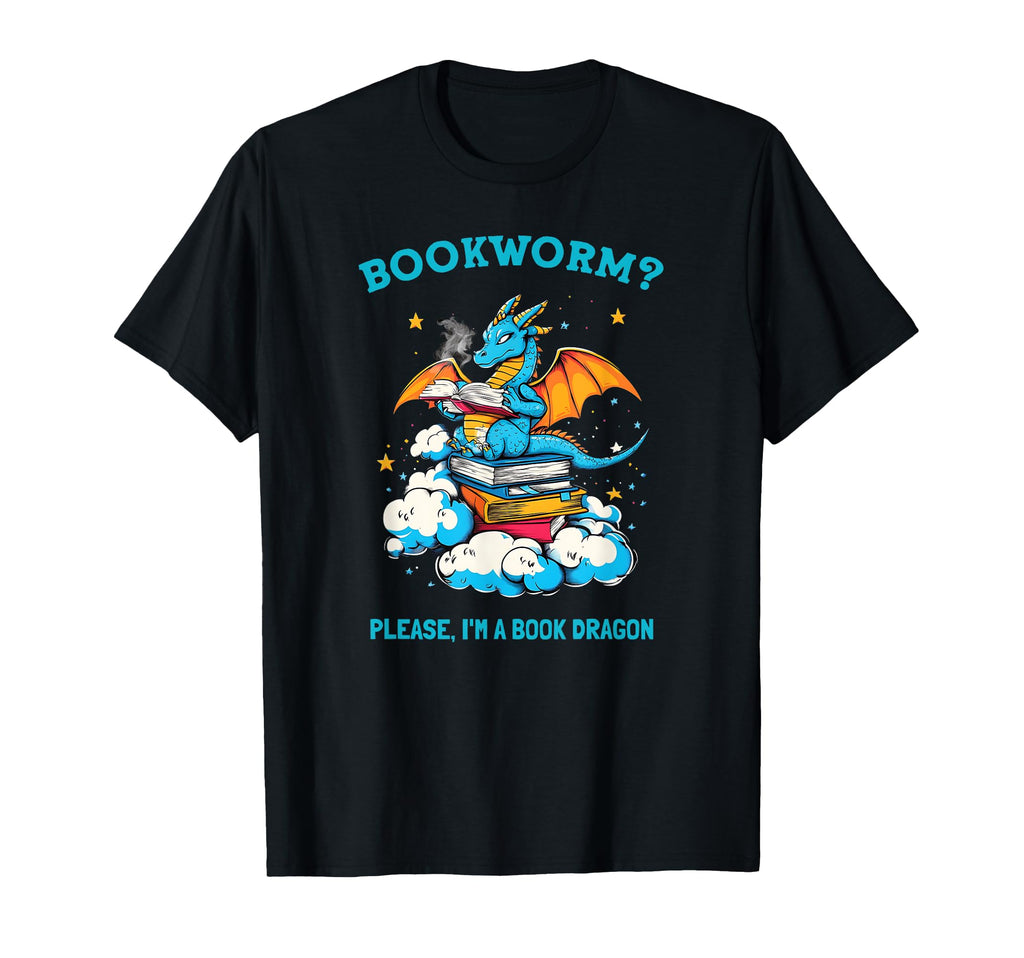 Bookworm Please Im Book Dragon Reading T-Shirt - Aesthetic Graphic Unisex - T-Shirt, Sweatshirt, Hoodie