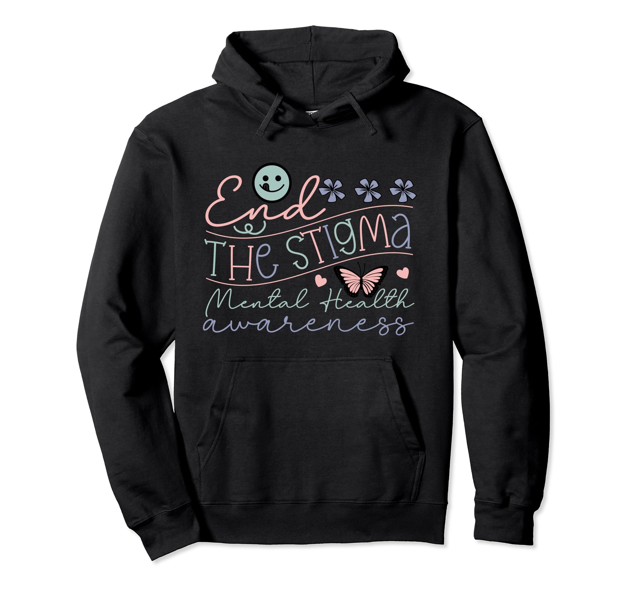 End Stigma Mental Health Awareness Hoodie - Novelty Apparel for Adults - T-Shirt, Sweatshirt, Hoodie