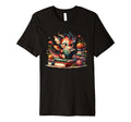 Dragon Reading Book Lover Bookworm T-Shirt - Graphic Print Unisex - T-Shirt, Sweatshirt, Hoodie