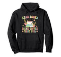 Read Books Drink Coffee Groovy Book Reader Hoodie - Trendy Graphic Unisex - T-Shirt, Sweatshirt, Hoodie