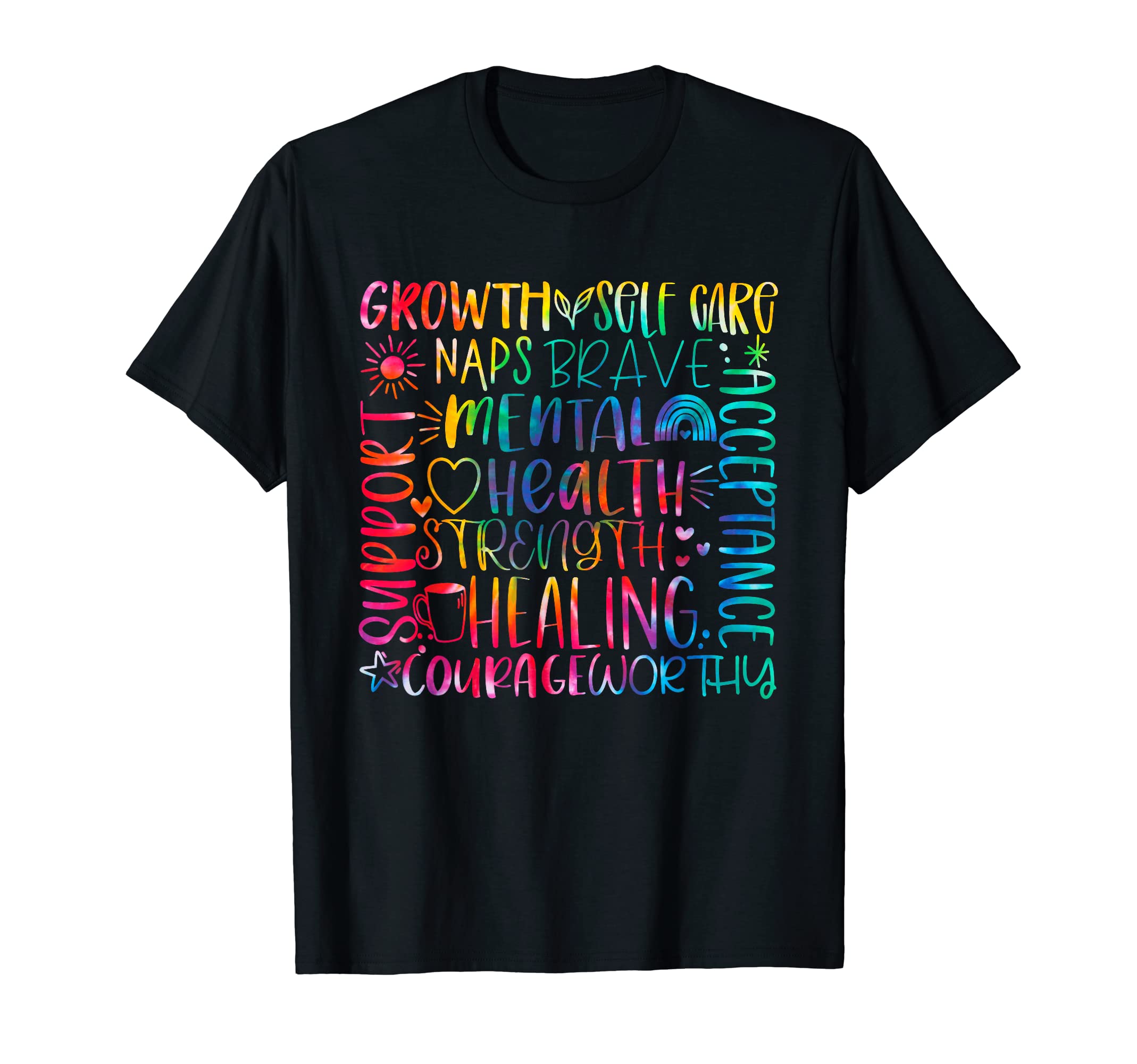 Typography Mental Health Awareness T-Shirt - Trendy Graphic for Adults - T-Shirt, Sweatshirt, Hoodie