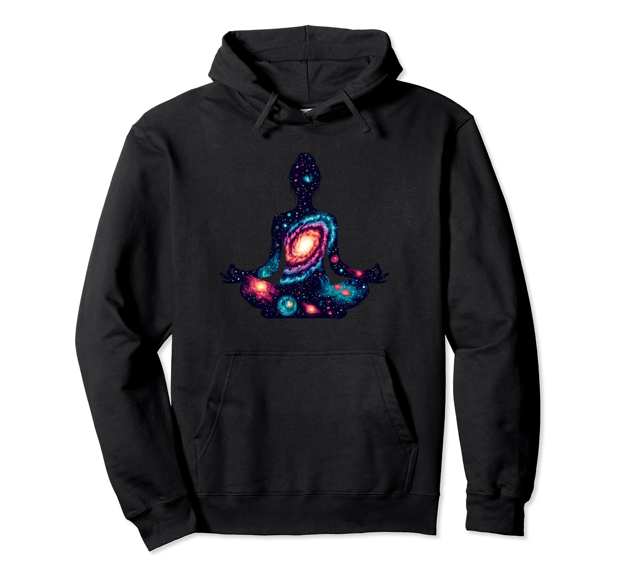Yoga Meditation Pose Galaxy Pattern Hoodie - Streetwear Style Unisex - T-Shirt, Sweatshirt, Hoodie