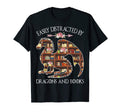 Easily Distracted Dragons And Book T-Shirt - Aesthetic Graphic Men Women - T-Shirt, Sweatshirt, Hoodie