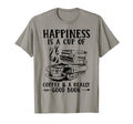 Happiness Is Cup Coffee And Really Good T-Shirt - Aesthetic Graphic Unisex - T-Shirt, Sweatshirt, Hoodie