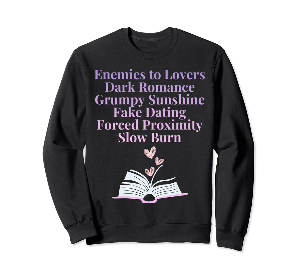 Bibliophile Romance Book Genre Sweatshirt - Minimalist Print for Adults - T-Shirt, Sweatshirt, Hoodie