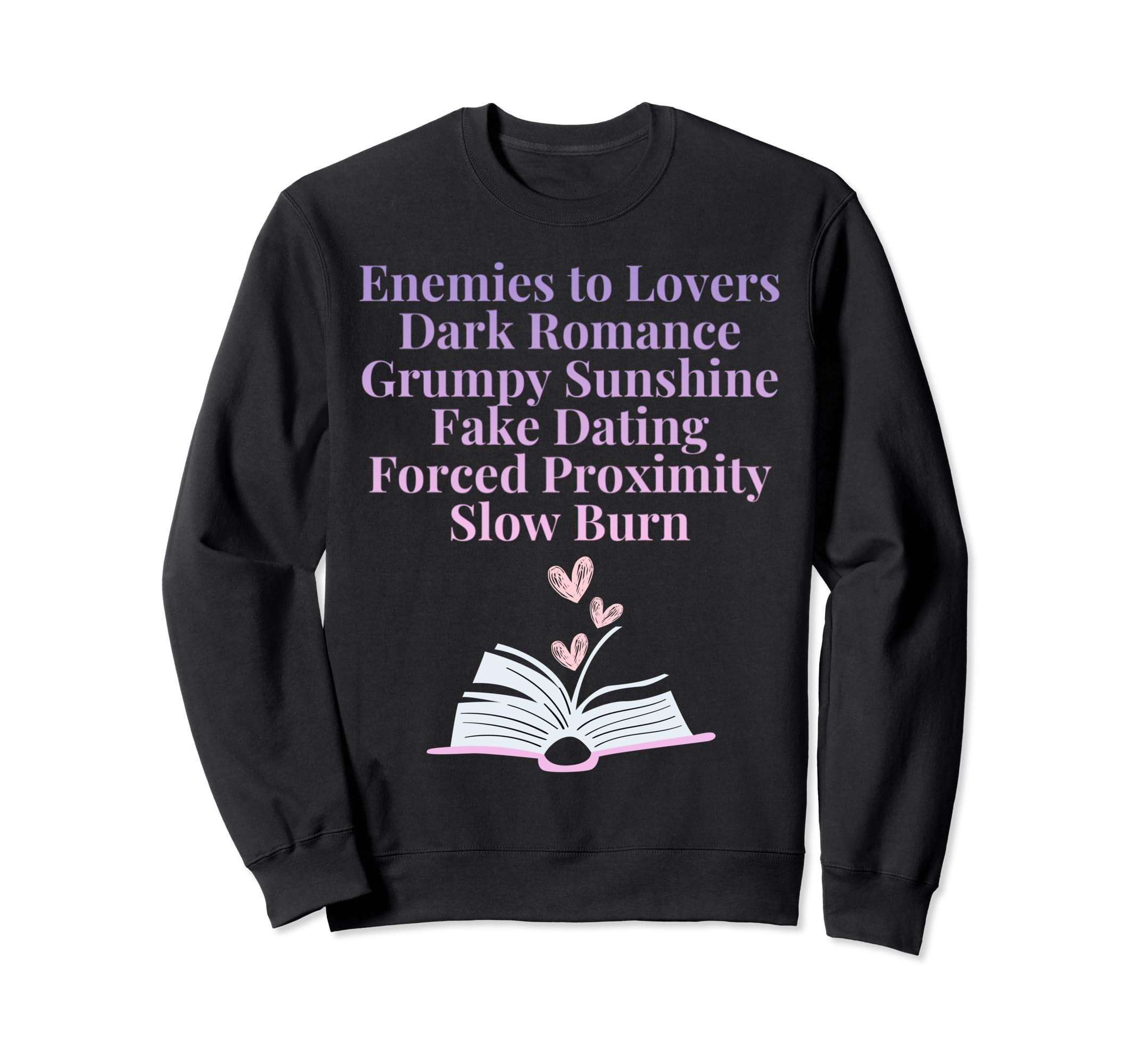 Bibliophile Romance Book Genre Sweatshirt - Minimalist Print for Adults - T-Shirt, Sweatshirt, Hoodie