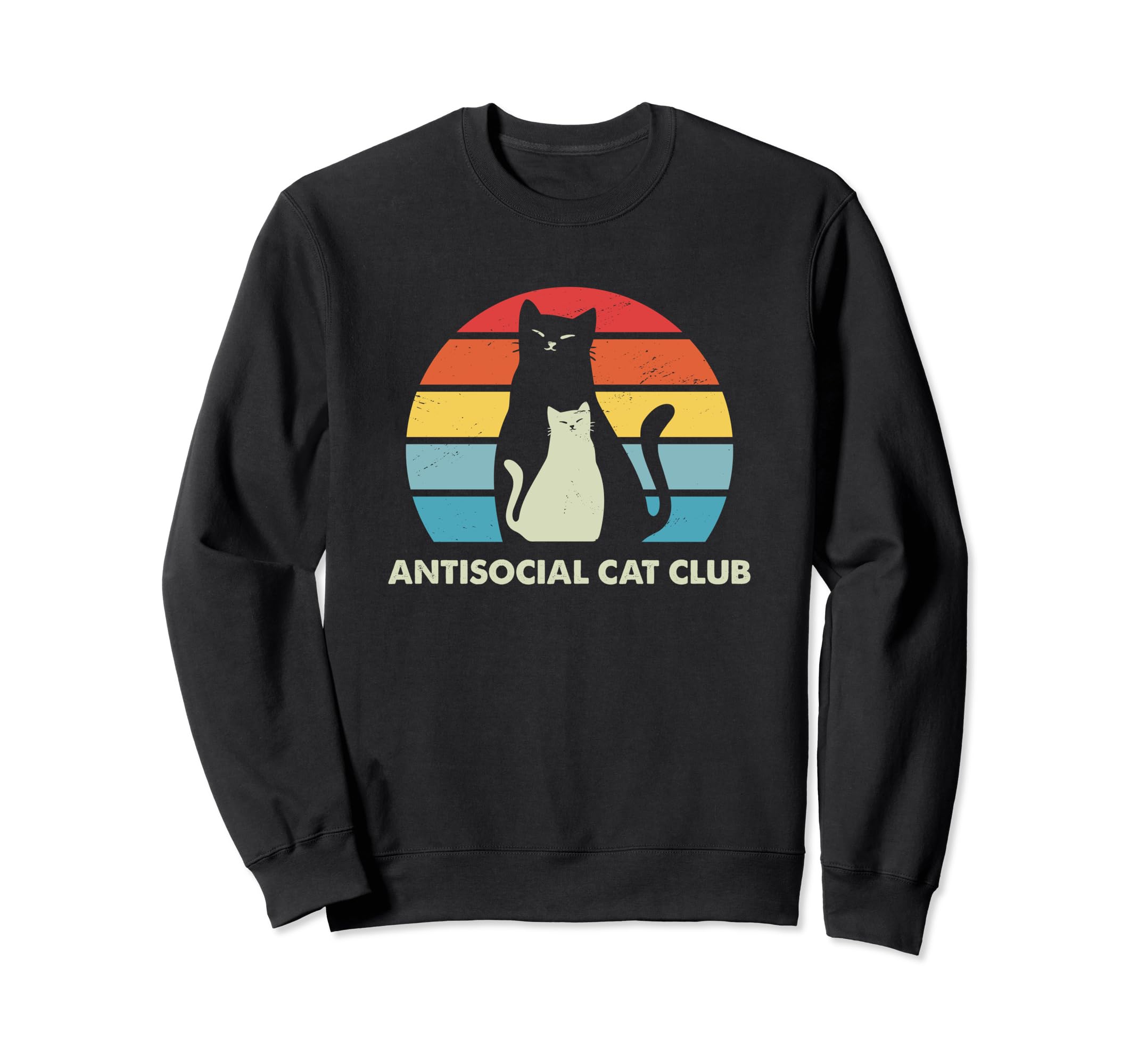 Antisocial Cat Club Introvert Cat Sweatshirt - Novelty Apparel Men Women - T-Shirt, Sweatshirt, Hoodie