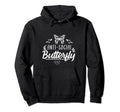 Funny Anti Social Butterfly Teen Junior Hoodie - Unique Graphic Men Women - T-Shirt, Sweatshirt, Hoodie