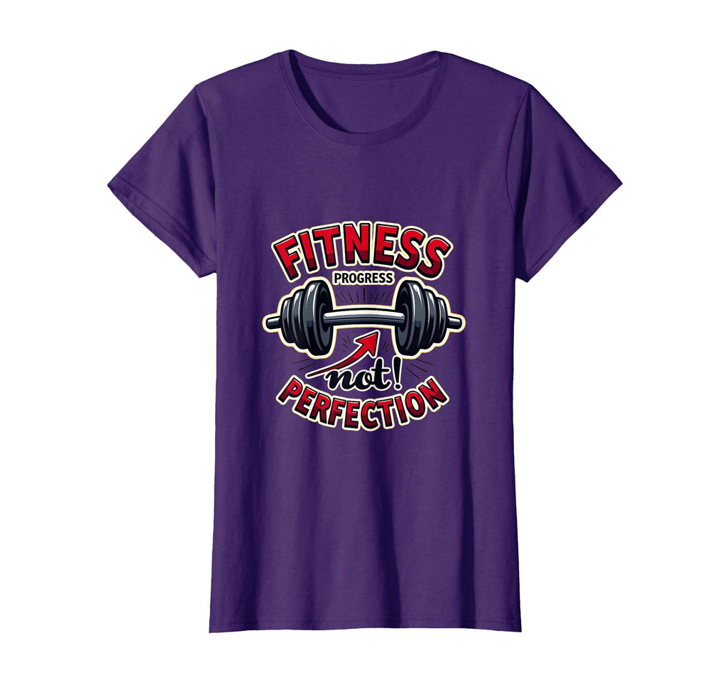 Fitness Progress Not Perfection Gym T-Shirt - Trendy Graphic for Adults - T-Shirt, Sweatshirt, Hoodie