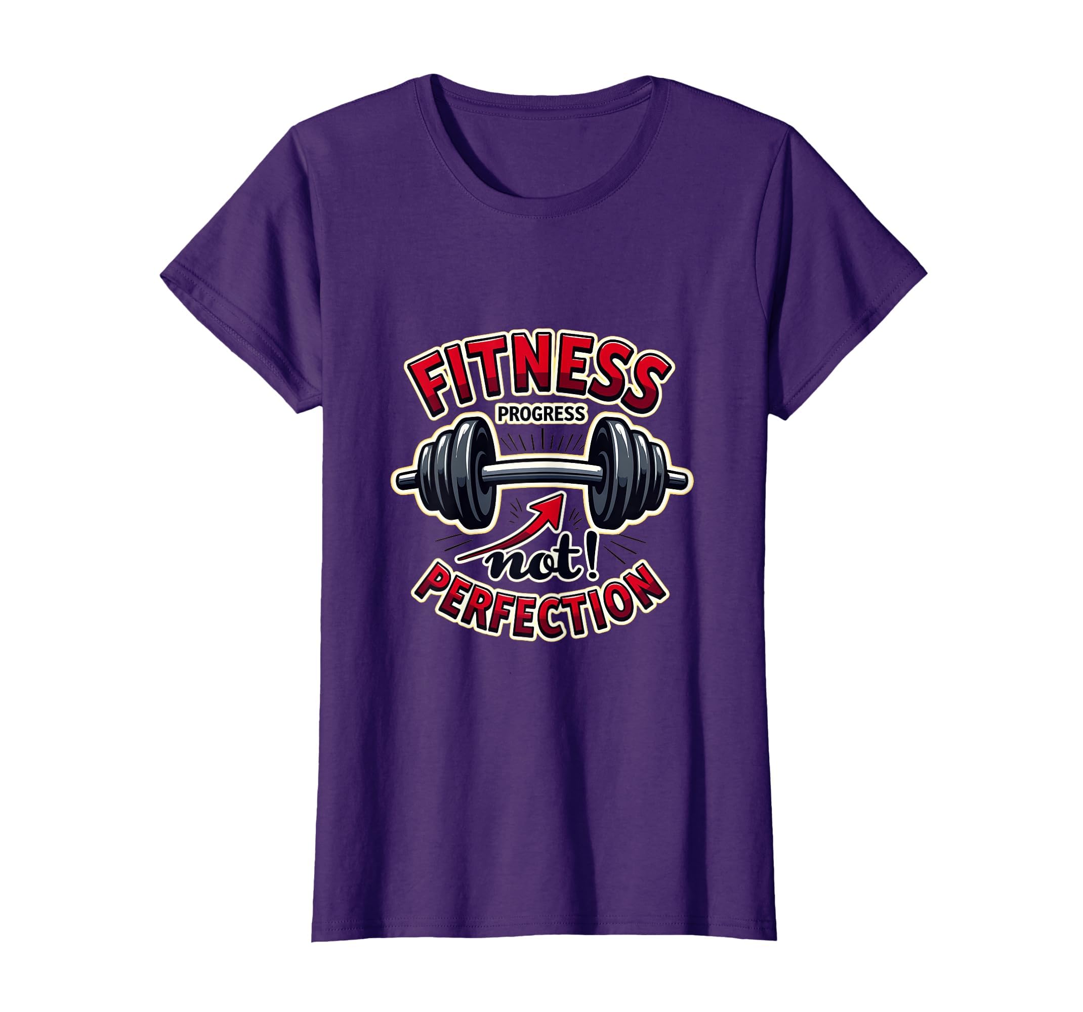 Fitness Progress Not Perfection Gym T-Shirt - Trendy Graphic for Adults - T-Shirt, Sweatshirt, Hoodie