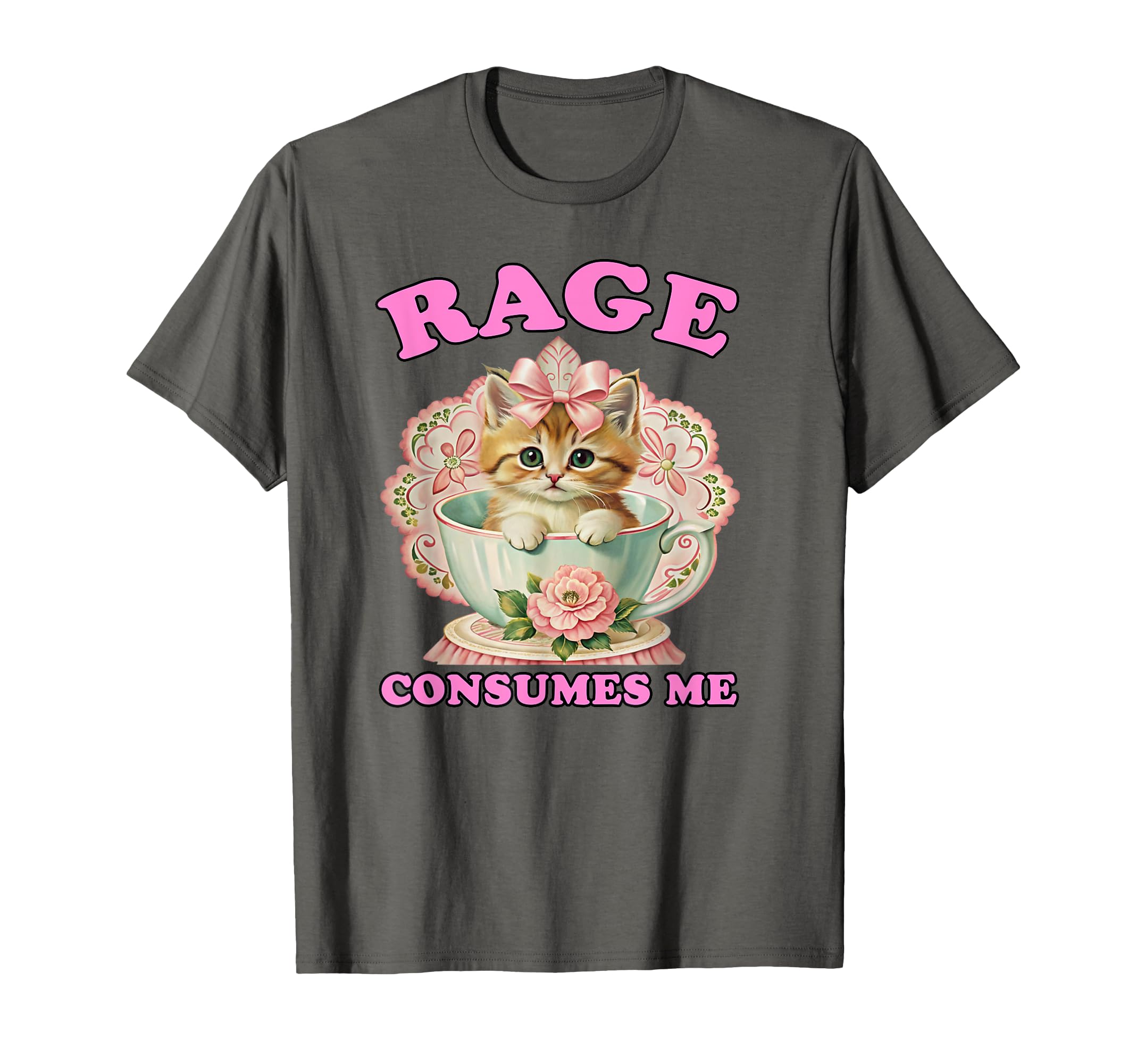Rage Consumes Me Funny Kitten T-Shirt - Casual Everyday Wear for Adults - T-Shirt, Sweatshirt, Hoodie