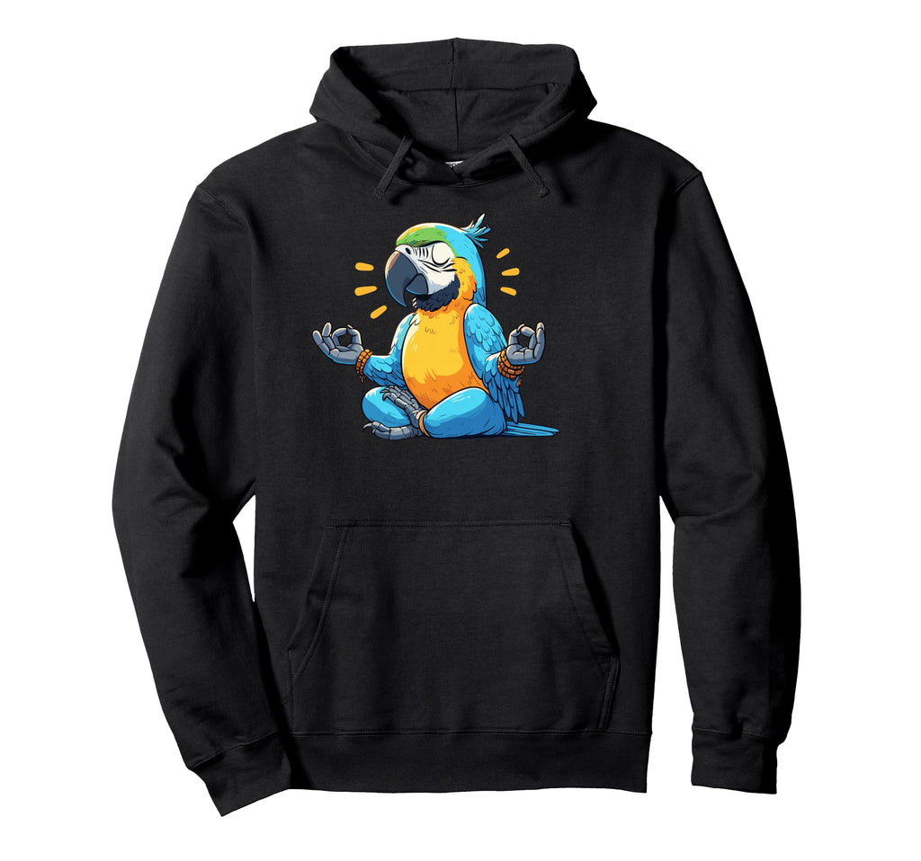 Meditation Parrot Yoga Pose Relaxing Hoodie - Aesthetic Graphic for Adults - T-Shirt, Sweatshirt, Hoodie