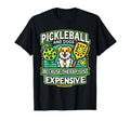 Pickleball And Dogs Because Therapy Is T-Shirt - Minimalist Print Unisex - T-Shirt, Sweatshirt, Hoodie