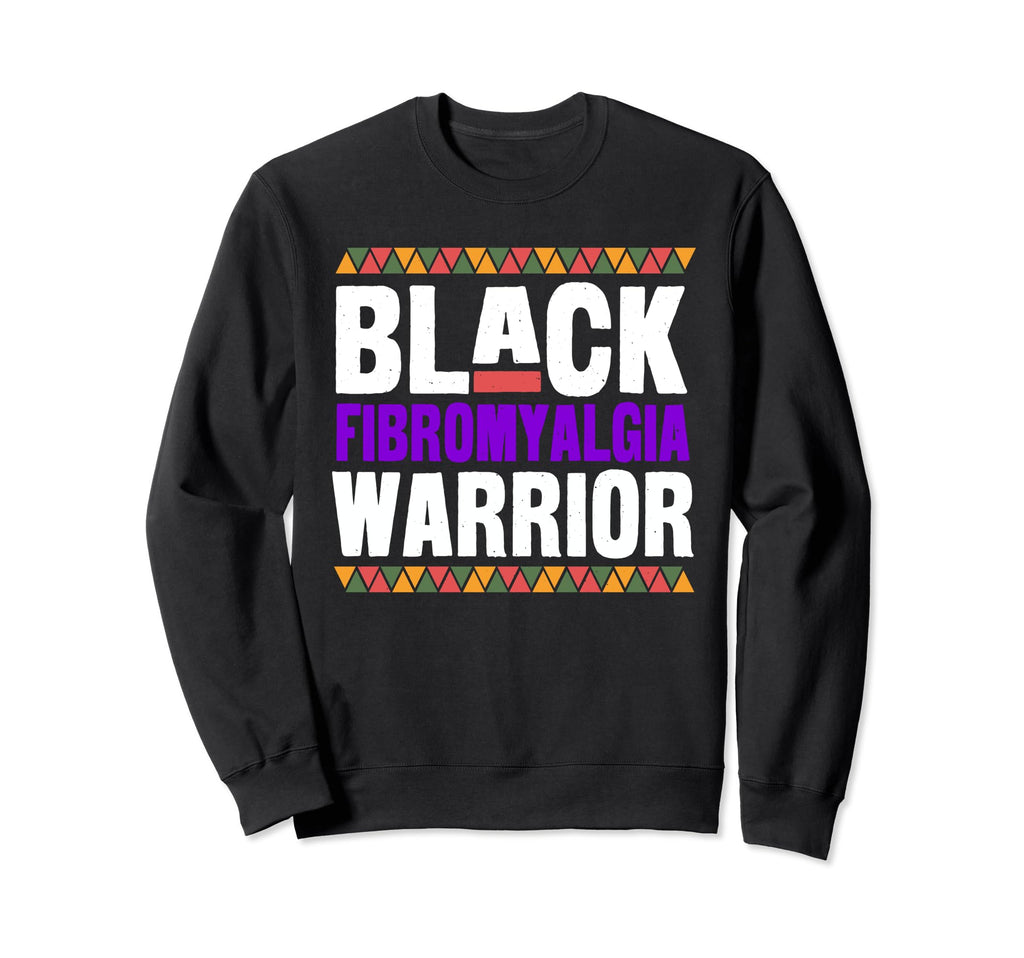Black Fibromyalgia Warrior African Sweatshirt - Graphic Print Unisex - T-Shirt, Sweatshirt, Hoodie