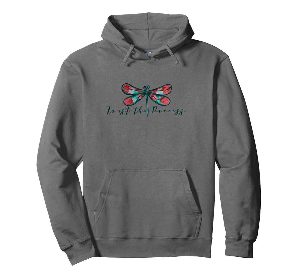 Trust Process Dragonfly Hoodie - Minimalist Print for Adults - T-Shirt, Sweatshirt, Hoodie